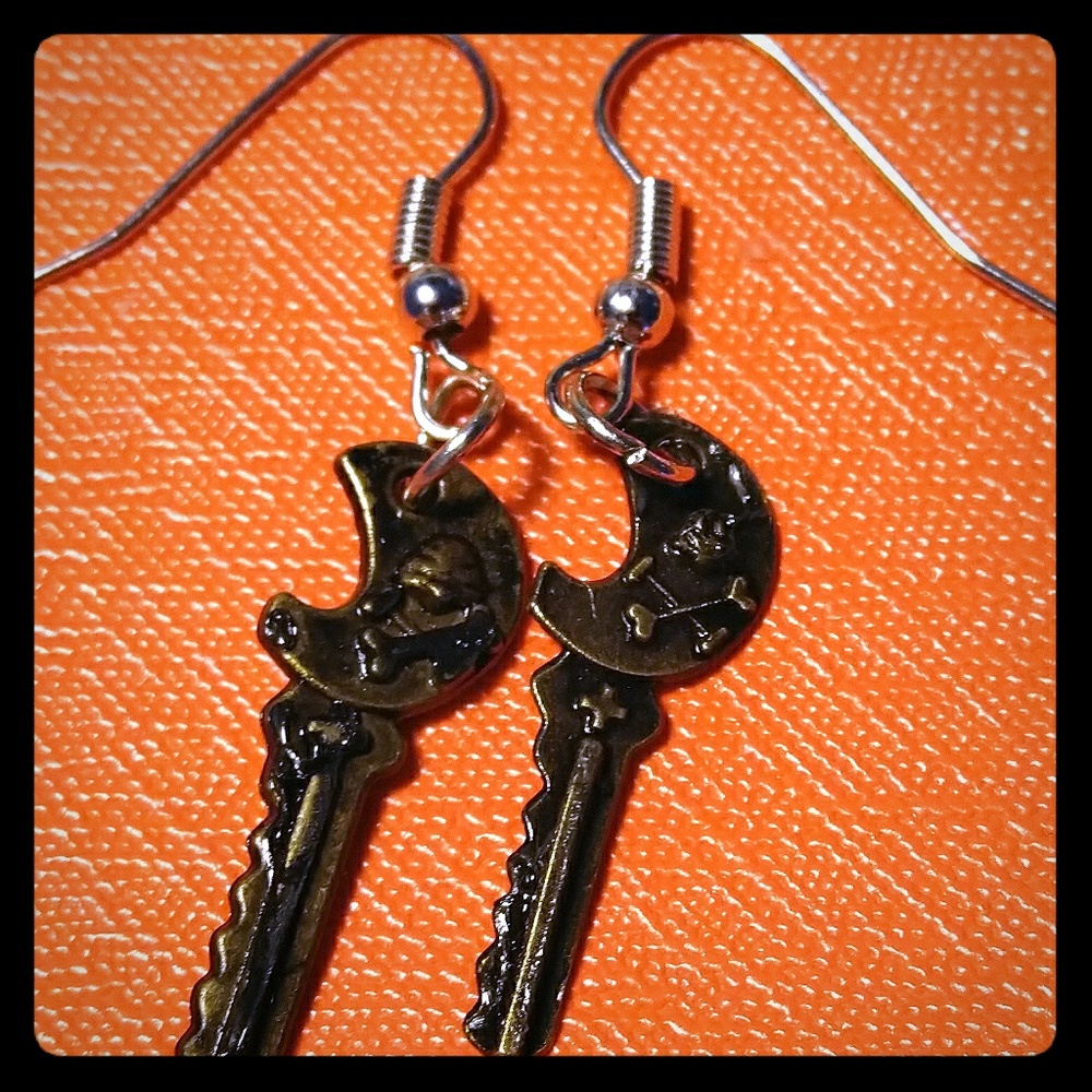 Skelton Key Earrings